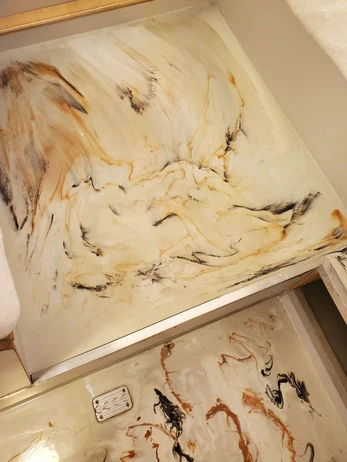 Designboden, design, Boden, Epoxid, Fenix, Holz, Material, Wohnmobil, Esszimmer,
